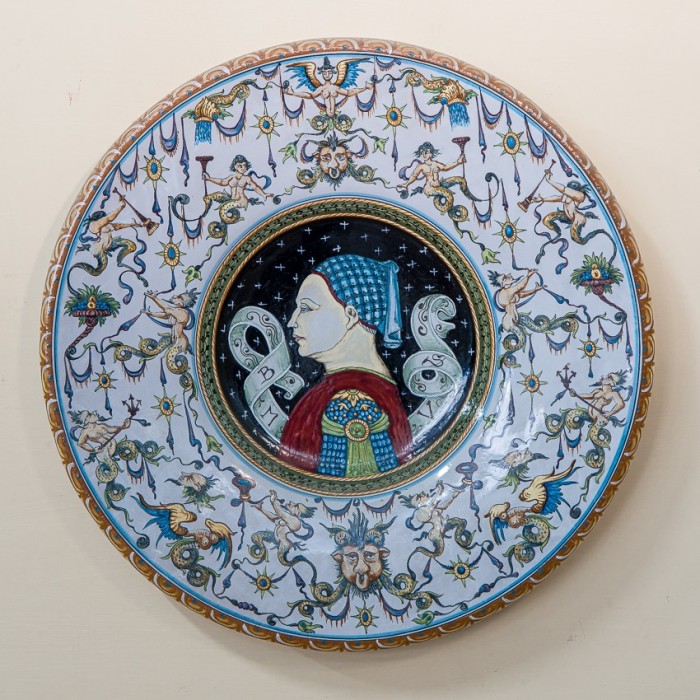 Bianca Maria Visconti's Enamelled Coloured Ceramic Dish